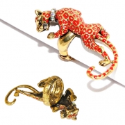 Платочное кольцо Леопард